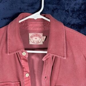 Brooks Brothers Full Button Polo Shirt Mens Small Red‎ Knit Short Sleeve Pocket